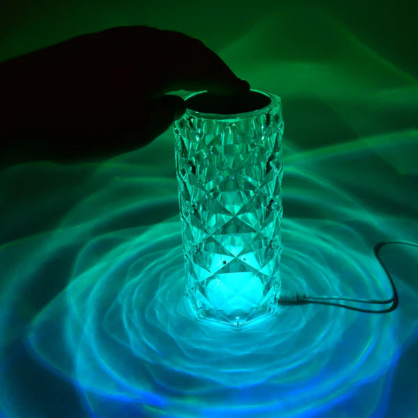 ✨ Crystal LED Touch Table Lamp – 3D Diamond Glow