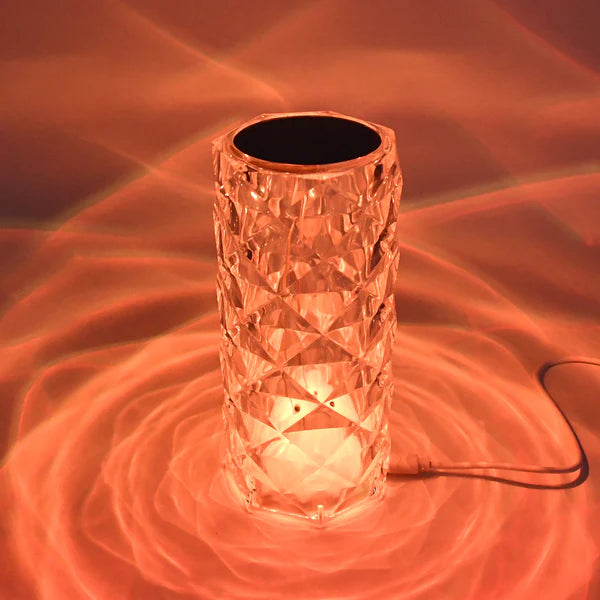 ✨ Crystal LED Touch Table Lamp – 3D Diamond Glow