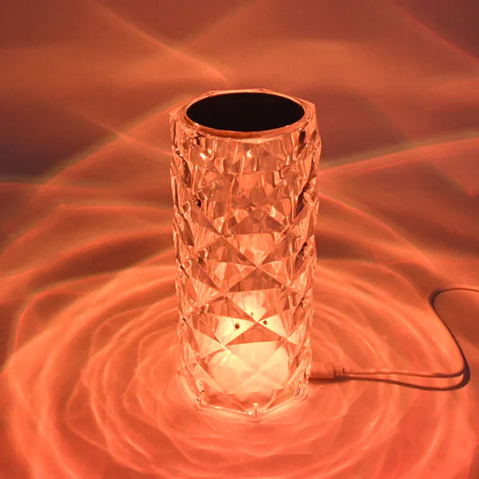 ✨ Crystal LED Touch Table Lamp – 3D Diamond Glow