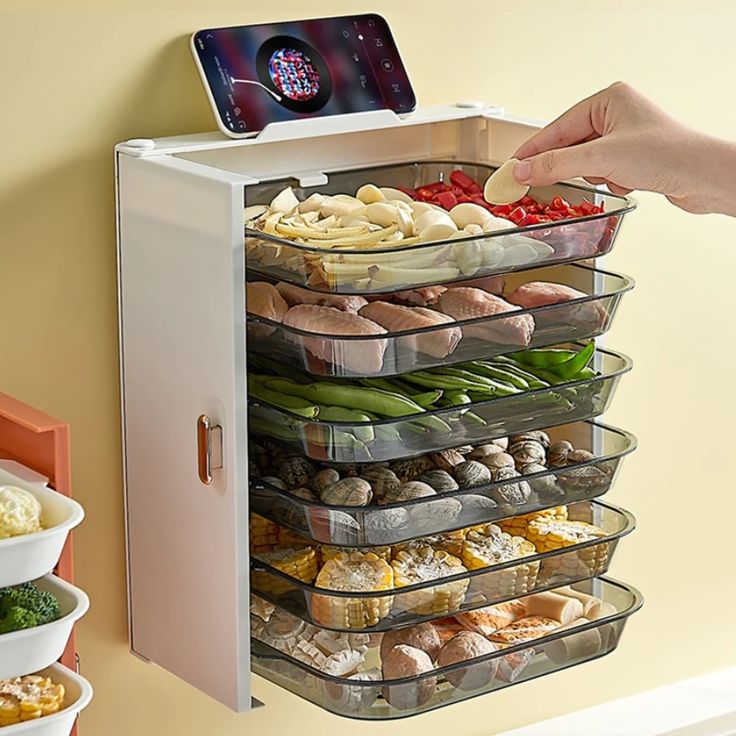 Wall Mount 6-Layer Food Storage Rack