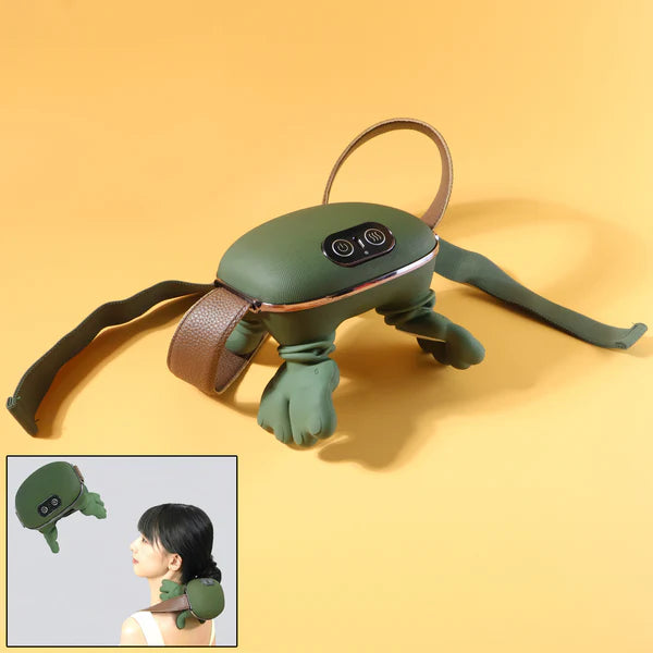 Rainspire Wireless Neck Massager with Heat, Deep Tissue 3D Kneading Shoulder Massager, Portable Rechargeable Cervical Pain Relief Device for Neck, Back, Shoulder, Stainless Steel Citrus Zester Tool