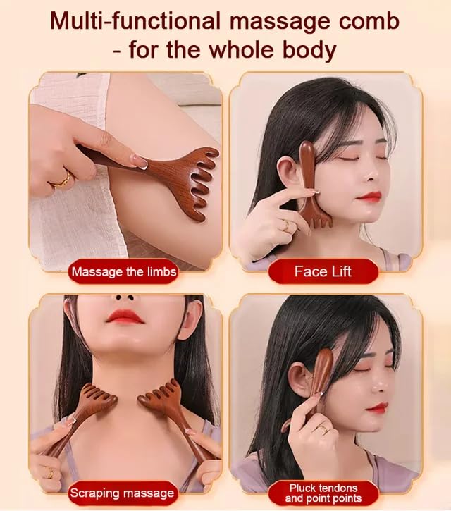 Wooden Style Head & Neck Scalp Massager