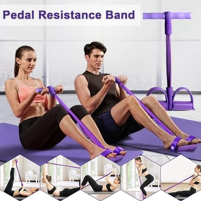 Yoga Pedal Puller Resistance Band – Foam and Natural Rubber Fitness Equipment for Strength Training