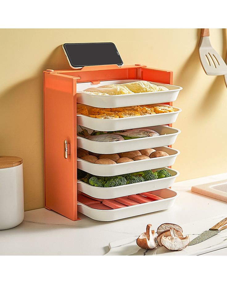Wall Mount 6-Layer Food Storage Rack