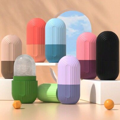 ANTIL'S Face Ice Roller for Men & Women – Reusable & Unbreakable Face Massager for Glowing Skin, Puffy Eyes & Relaxation – Ice Cube Roller for Skin Care (Multicolor)