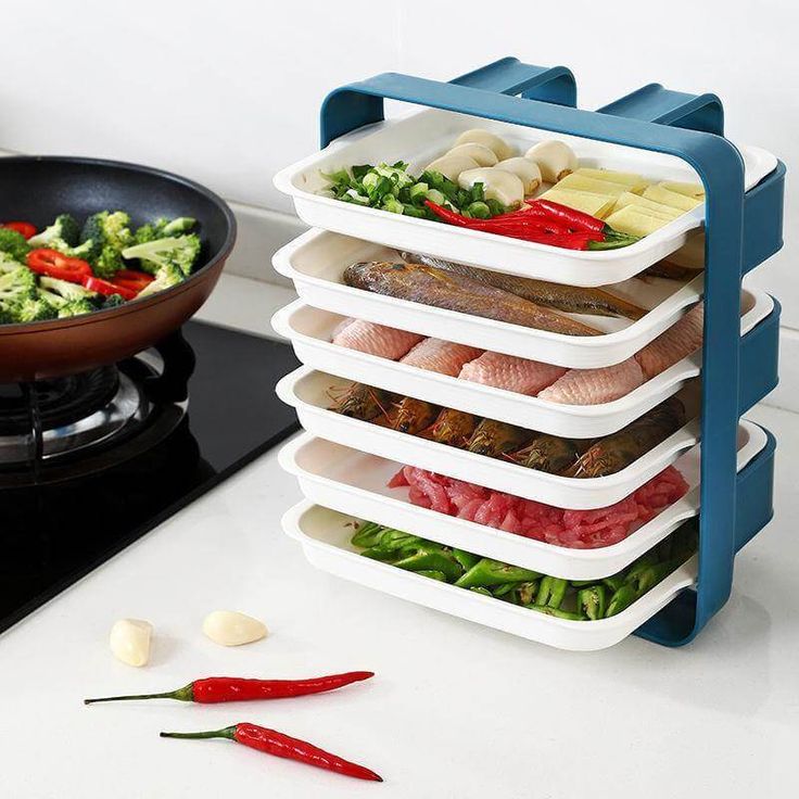 Wall Mount 6-Layer Food Storage Rack